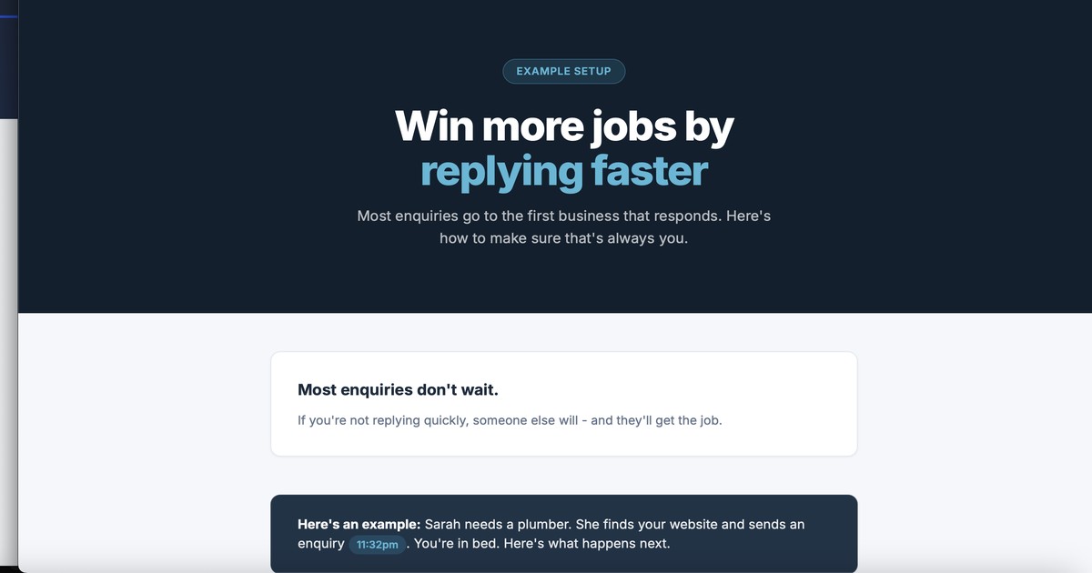 Lead automation flow screenshot